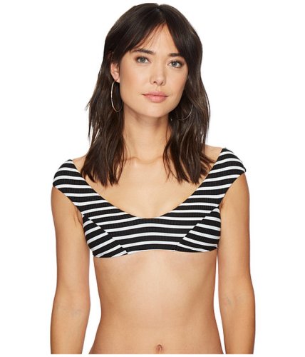 Imbracaminte Femei Vitamin A Swimwear Capri Top Marin Stripe Black