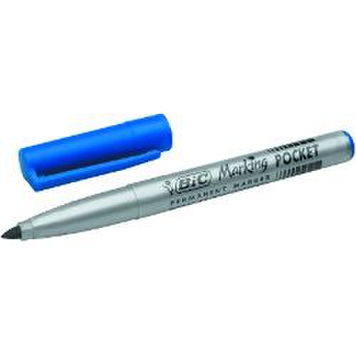 Marker permanent BIC Marking Fine ECOlutions Pocket, varf rotund, subtire, albastru 8209011