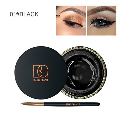 Tus Eyeliner Gel + pensula aplicare Beauty Glazed nuanta Negru