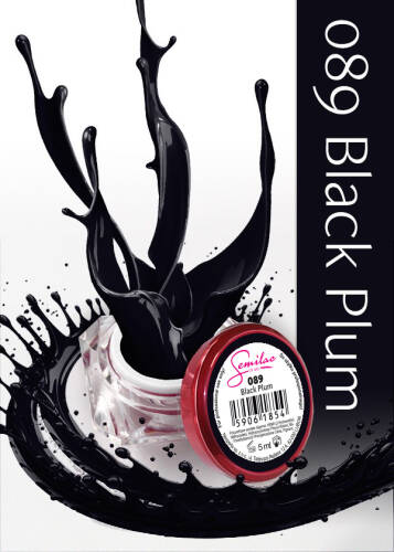 Semilac gel color black plum 089