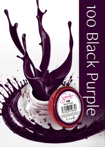 Semilac gel color black purple 100