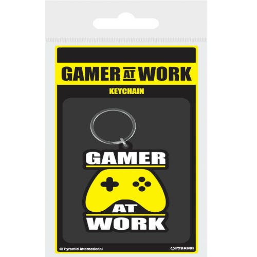 Breloc cauciuc Gamer At Work Joypad 6 cm
