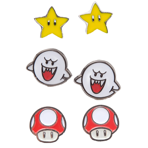 Cercei Nintendo: 3 perechi Boo, Superstar și Mushroom