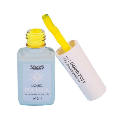 Mack'S Liquid Polygel Neon Yellow - 19, 12ml
