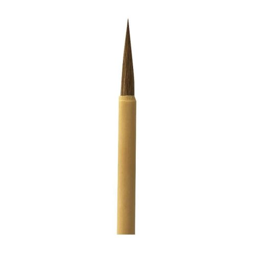 Pensulă zibelină, de tip liner, mâner scurt din bambus, vârf ascuțiț, 29.5 mm, Atelier