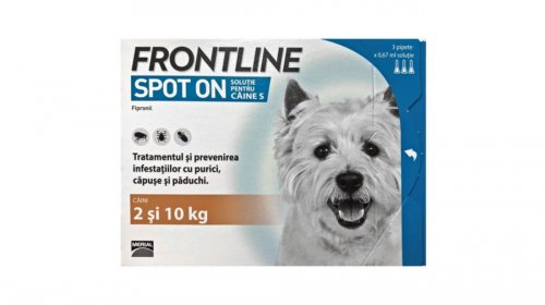 Frontline Spot On Caine S (2-10 kg) - 3 Pipete Antiparazitare (fipronil)