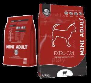 Hrana uscata pentru caini EXTRU-CAN MINI cu VITA sac 4kg