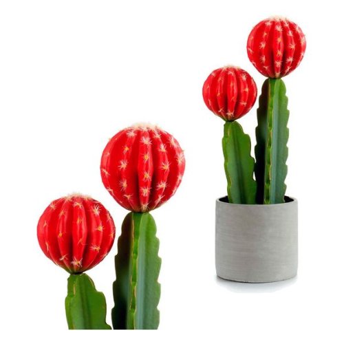 Ibergarden - Cactus plastic roșie cactus (11 x 44 x 16 cm)
