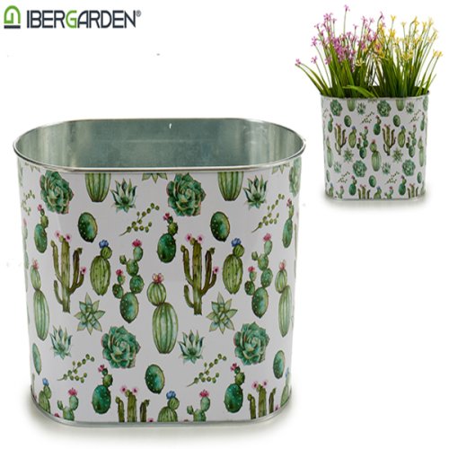 Ibergarden - Ghiveci metal cactus (12,5 x 15,5 x 24cm) mare oval