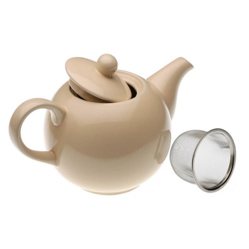 Bigbuy Home - Konvice na čaj gresie (14 x 11,5 x 23,2 cm) crem