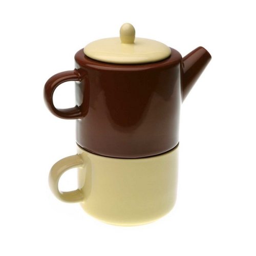 Bigbuy Home - Konvice na čaj gresie (9,5 x 18 x 15 cm) bicolor