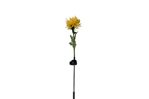 Lampi solare decorative de gradina tip floarea Crizantema galbena set de 4 buc
