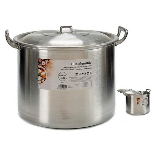 Bigbuy Home - Oală pentru gătit lent aluminiu (31 x 25 x 38 cm) (38 x 25 x 31 cm)