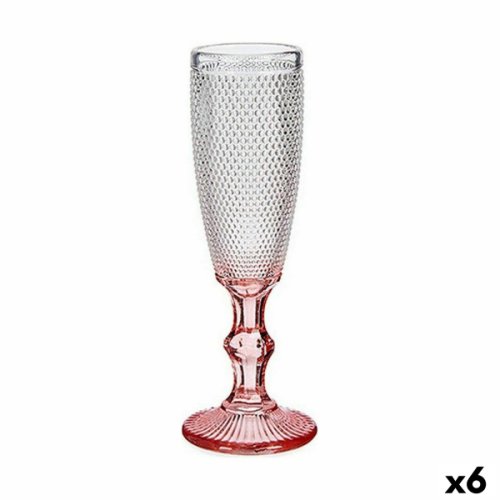 Pahar de șampanie Roz Transparent Sticlă 6 Unități (180 ml)