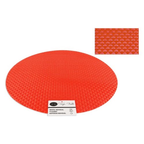 Bigbuy Home - Suport protecție pentru masă pvc rotund (38 cm) portocaliu