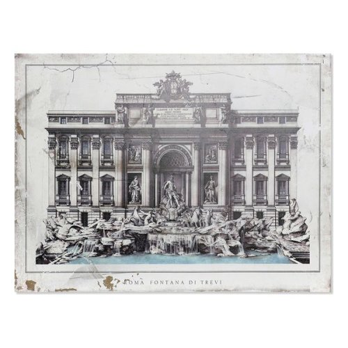 Tablou Dekodonia Roma Fontana Di Trevi Lemn Tradiţional (80 x 3 x 60 cm)