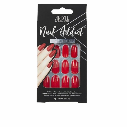 Unghii false ardell nail addict cherry red (24 pcs)