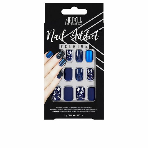 Unghii false ardell nail addict matte blue (24 pcs)