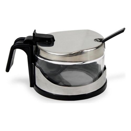 Bigbuy Cooking - Zaharniță oțel inoxidabil cu linguriță (13 x 9,6 x 7,5 cm)