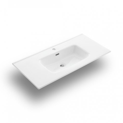Tft Home Furniture - Chiuveta abondio 1 , ceramica, alb, 101x46.5x2 cm