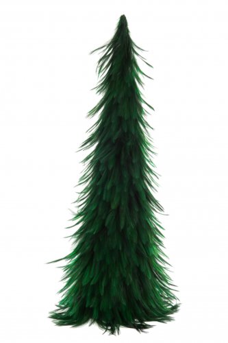 Decoratiune con, Pene, Verde, 30x30x60 cm