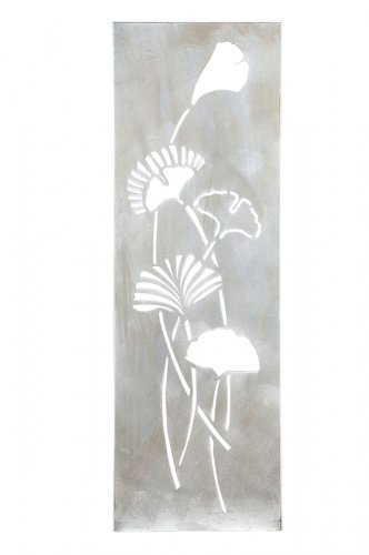 Gilde - Decoratiune de perete ginkgo, metal, 30 x 3 x 90 cm
