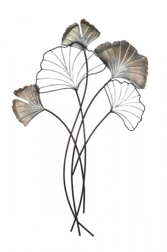 Gilde - Decoratiune de perete ginkgo twig, metal, 60 x 1 x 98 cm