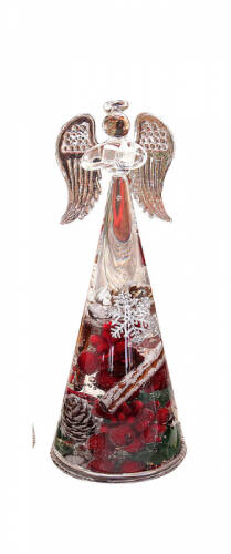 Gilde - Figurina angel noel, sticla, 20x8 cm