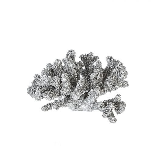 Figurina coral Blair, rasina, argintiu, 20x20x12 cm