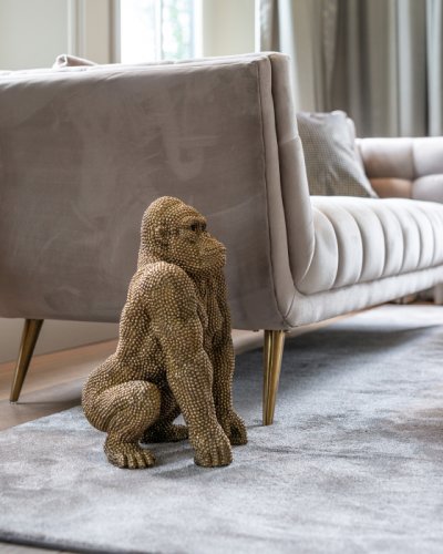Richmond Interiors - Figurina gorila auriu