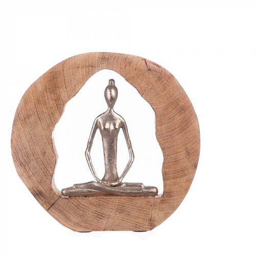 Figurina HEALTH, lemn aluminiu, 27X28.5X5 cm