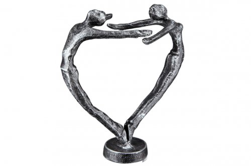 Figurina In Love, Fier, Argintiu, 14.5x15x7.5 cm