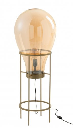 Lampadar air balloon, sticla metal fier, auriu, 40x40x108 cm