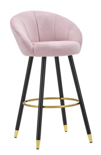 Scaun de bar praga roz cm 55x56x104 (inaltimea scaunului 80cm)