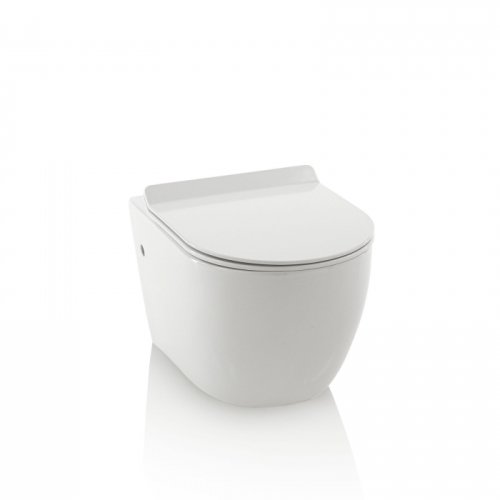 Tft Home Furniture - Vas de toaleta float, ceramica, alb, 55.5x36.5x33 cm