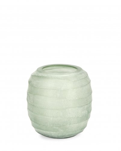 Bizzotto - Vaza dondra, sticla, verde, 10x10x9 cm