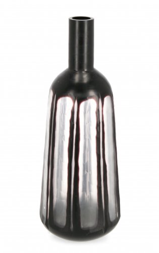 Bizzotto - Vaza kirinda, sticla, negru, 13x13x38 cm