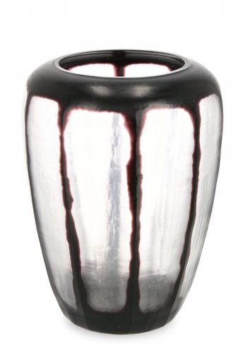 Bizzotto - Vaza kirinda, sticla, negru, 28x28x35 cm