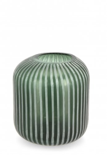 Bizzotto - Vaza mattala, sticla, verde, 24x24x26 cm