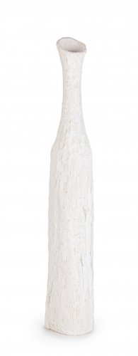 Bizzotto - Vaza sponge, alb, rasina, 18x18x109 cm