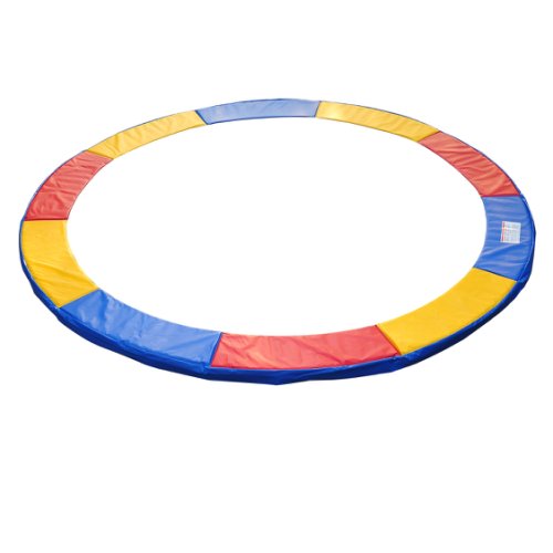 Homcom acoperitoare protectivă pentru trambulină  elastică  roșu  galben și albastru  Ø244cm 