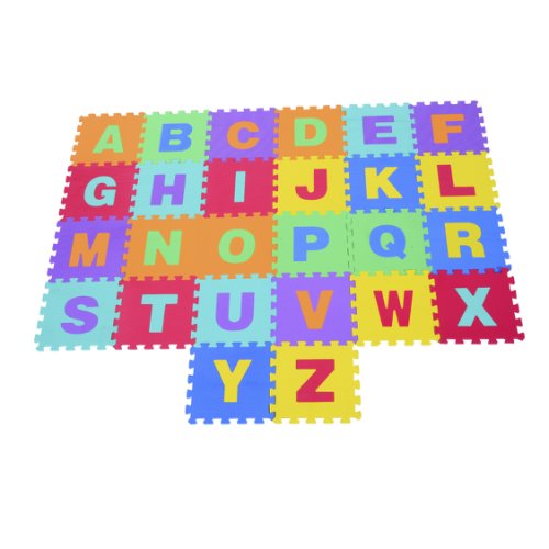 HomCom Covoras Puzzle pentru Joc Set 26 Bucati 31x31cm, colorat