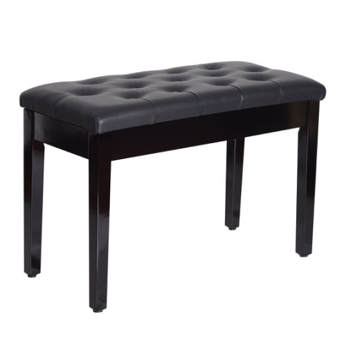 Homcom scaun băncuță pentru pian cu compartiment depozitare, negru, 75x35x50 cm