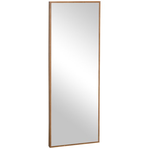 Oglinda cu design lung HOMCOM din lemn, vertical/orizontal, maro natural | AOSOM RO