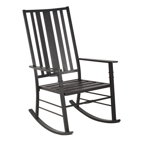 Outsunny scaun balansoar modern pentru exterior si interior din otel negru