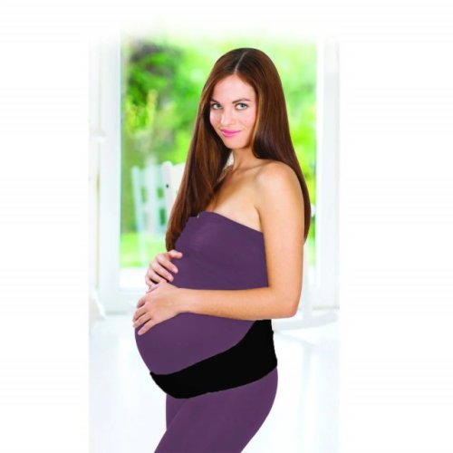 Centura abdominala pentru sustinere prenatala BabyJem Pregnancy, Negru, Diverse marimi