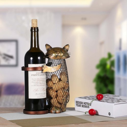 Suport pentru vin in forma de pisica