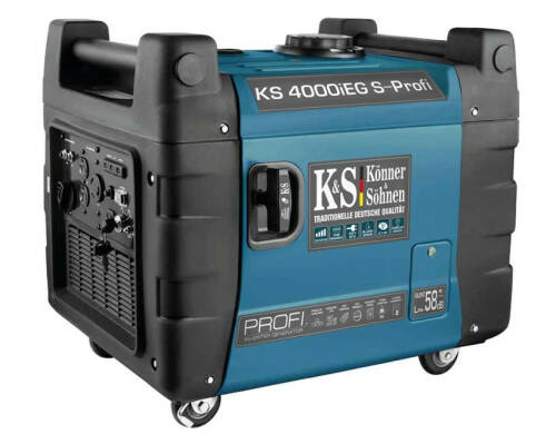 Generator de curent 4 kW inverter PROFI - HIBRID (GPL + Benzina) - insonorizat - Konner & Sohnen - KS-4000iEG-S-Profi