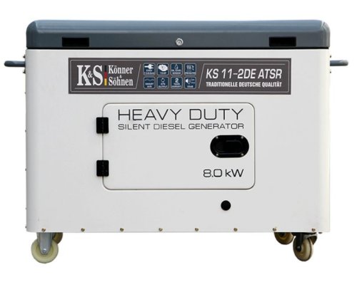 Generator de curent 8 kW diesel - Heavy Duty - insonorizat - Konner & Sohnen - KS-11-2DE-ATSR--Silent