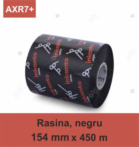 Ribon ARMOR Inkanto AXR7+, rasina (resin), negru, 154mmx450M, OUT